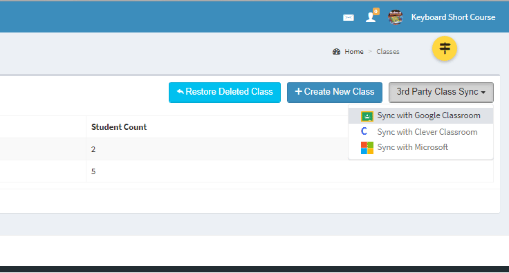 Sync With Google Classroom (Teacher) - Typing.com